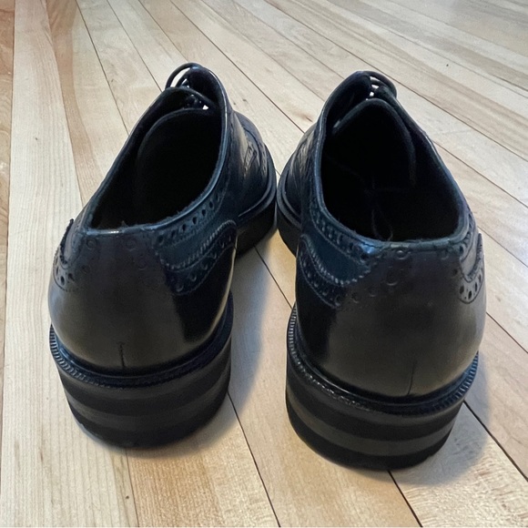 NWB Intensi Black Leather Oxford Men’s Shoes - Sz 42 - Picture 7 of 15